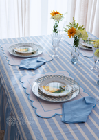 Toalha de Mesa Listrado Azul