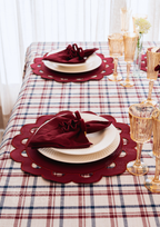 Toalha de Mesa Xadrez Vinho