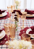Toalha de Mesa Xadrez Vinho