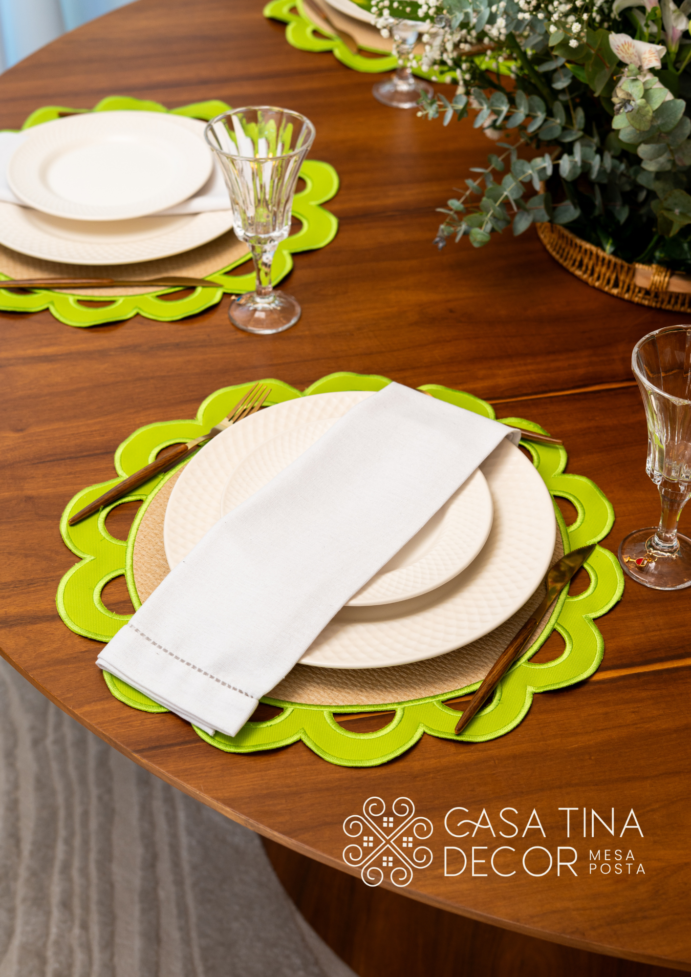 Lugar Americano Olive Verde