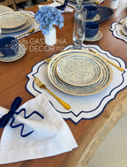 Lugar Americano Duo Xadrez Azul Royal