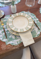 Lugar Americano Toile de Jouy Verde