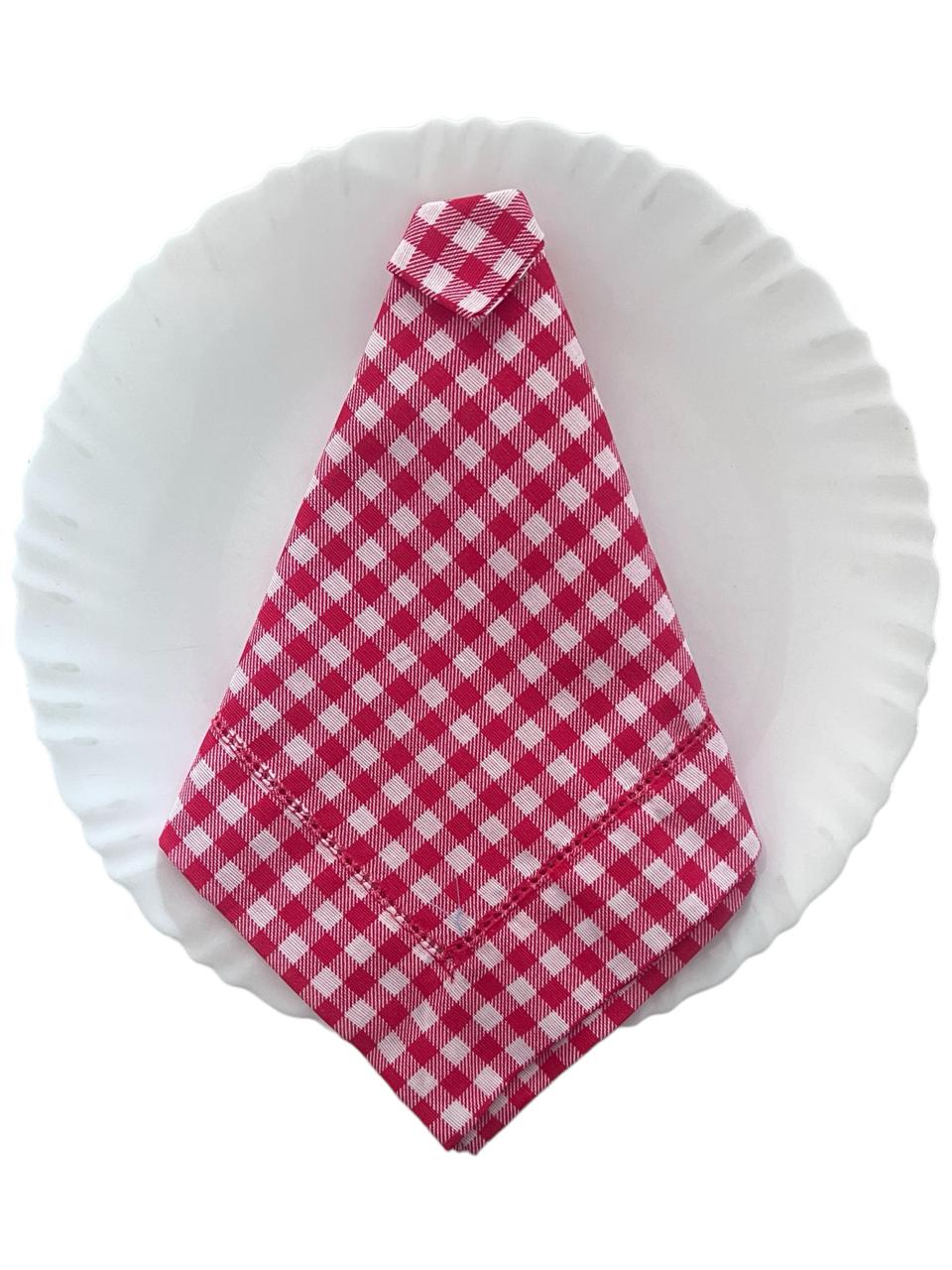 Guardanapo Xadrez Vermelho