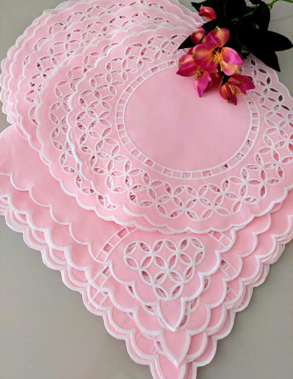 Kit Richelieu - Rosa Claro (guardanapo + jogo americano)