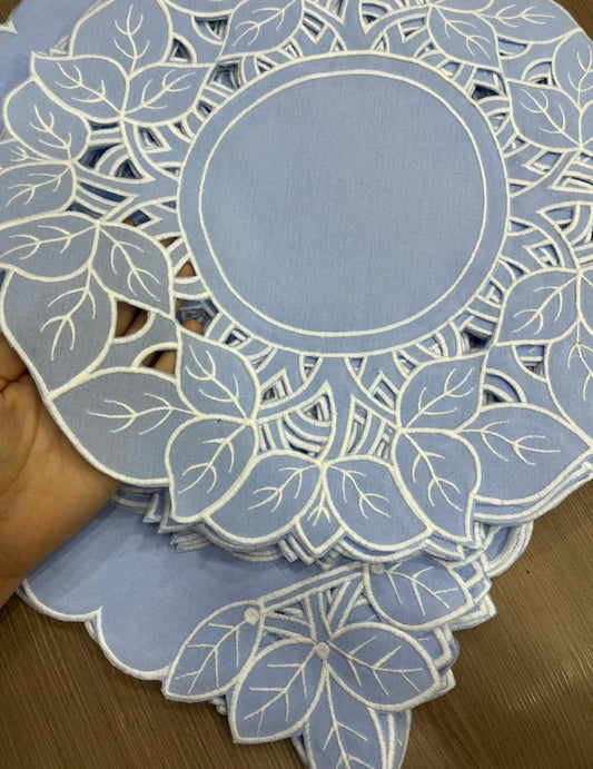 Kit Richelieu - Azul Claro (guardanapo + jogo americano)