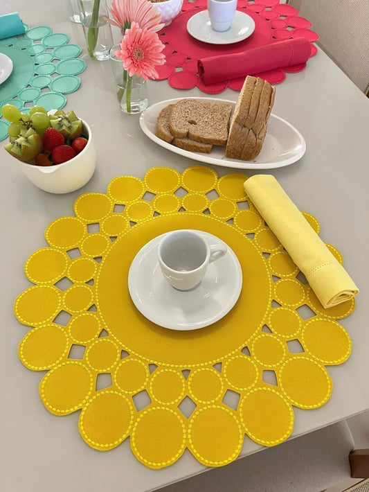 Jogo Americano Esfera - Amarelo