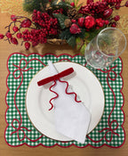 Lugar Americano Laço Verde Xadrez
