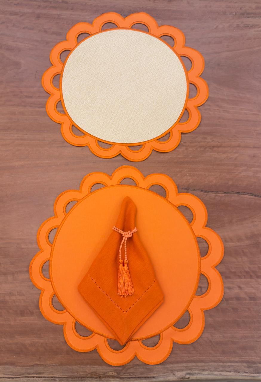 Lugar Americano Olive Laranja