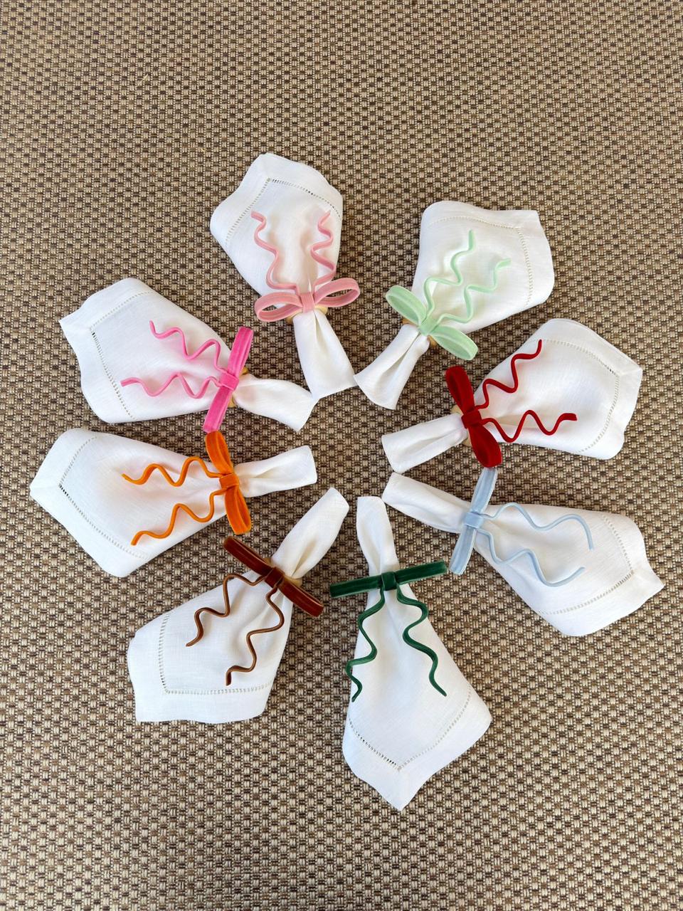 Porta Guardanapo Laço Azul Royal