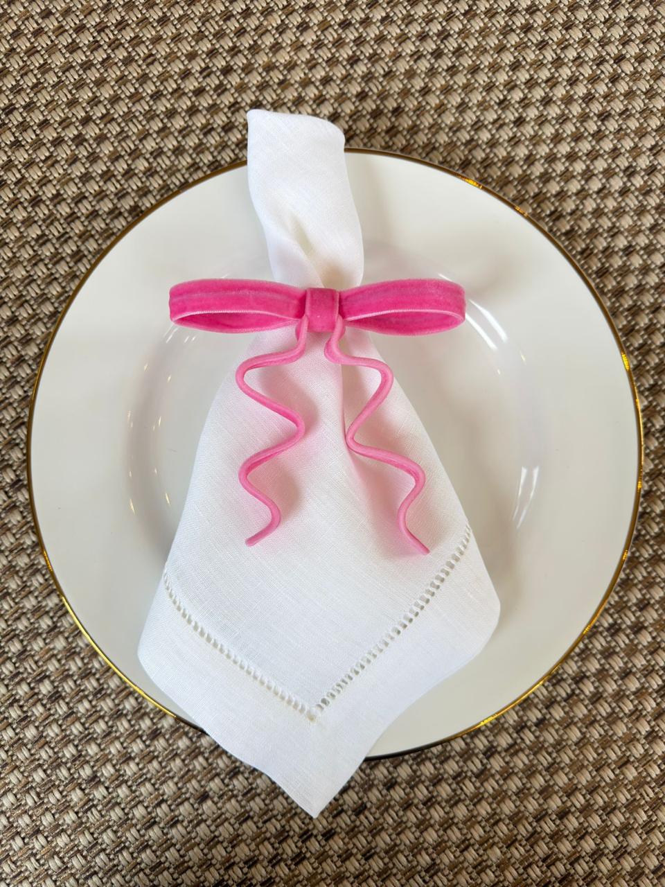 Porta Guardanapo Laço Rosa Iorgurte