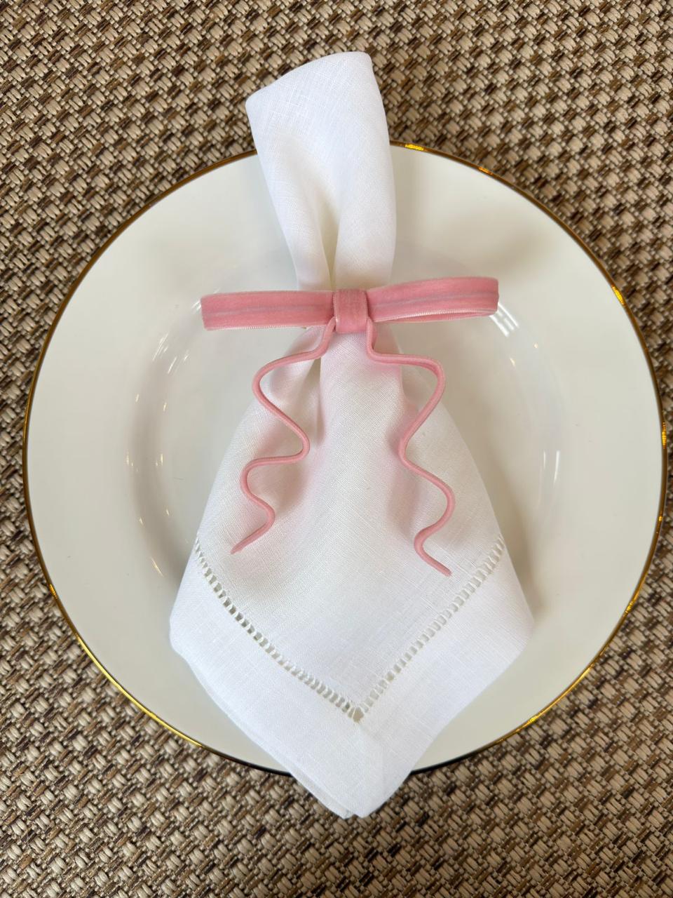 Porta Guardanapo Laço Rosa