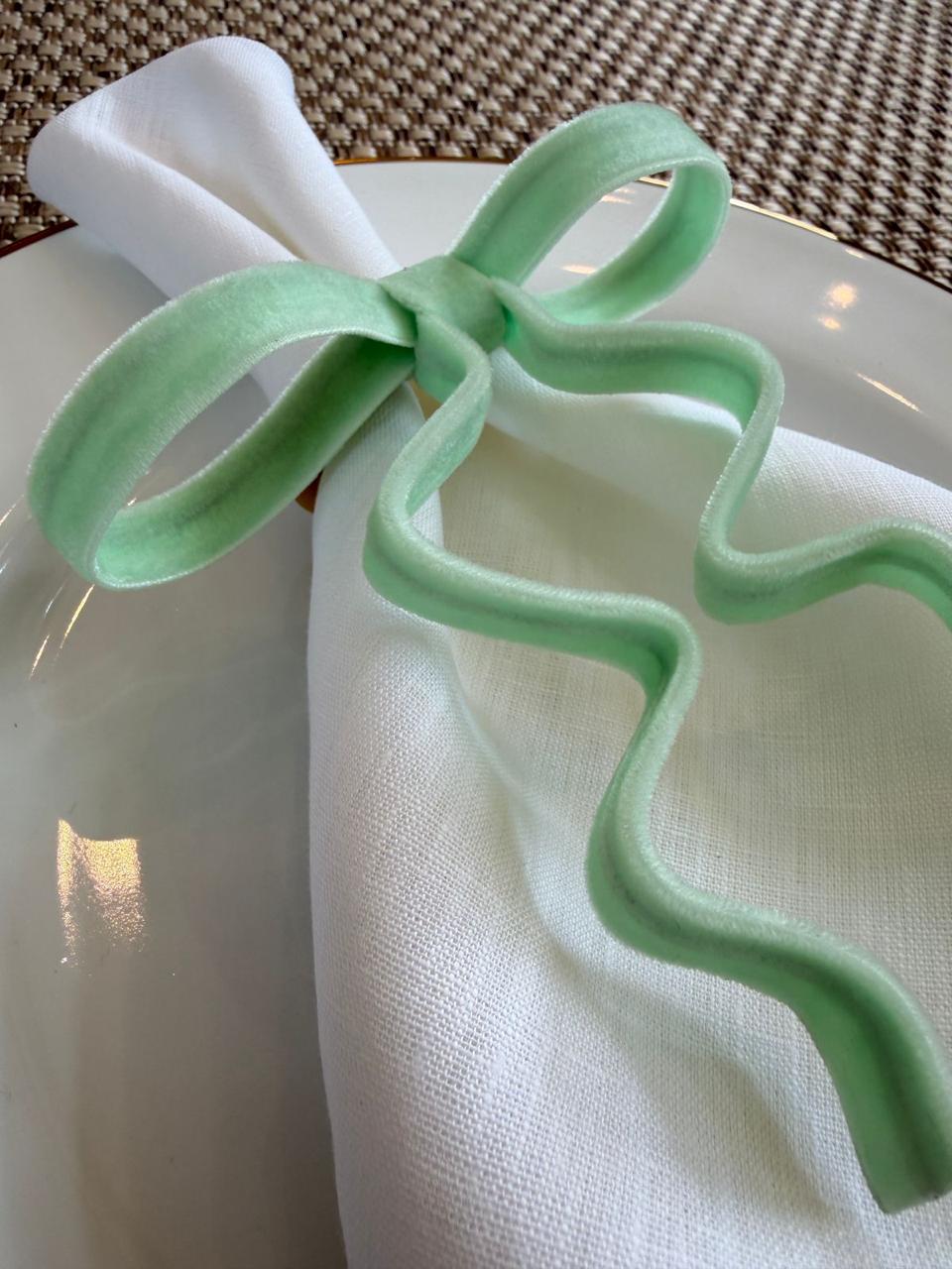 Porta Guardanapo Laço Verde