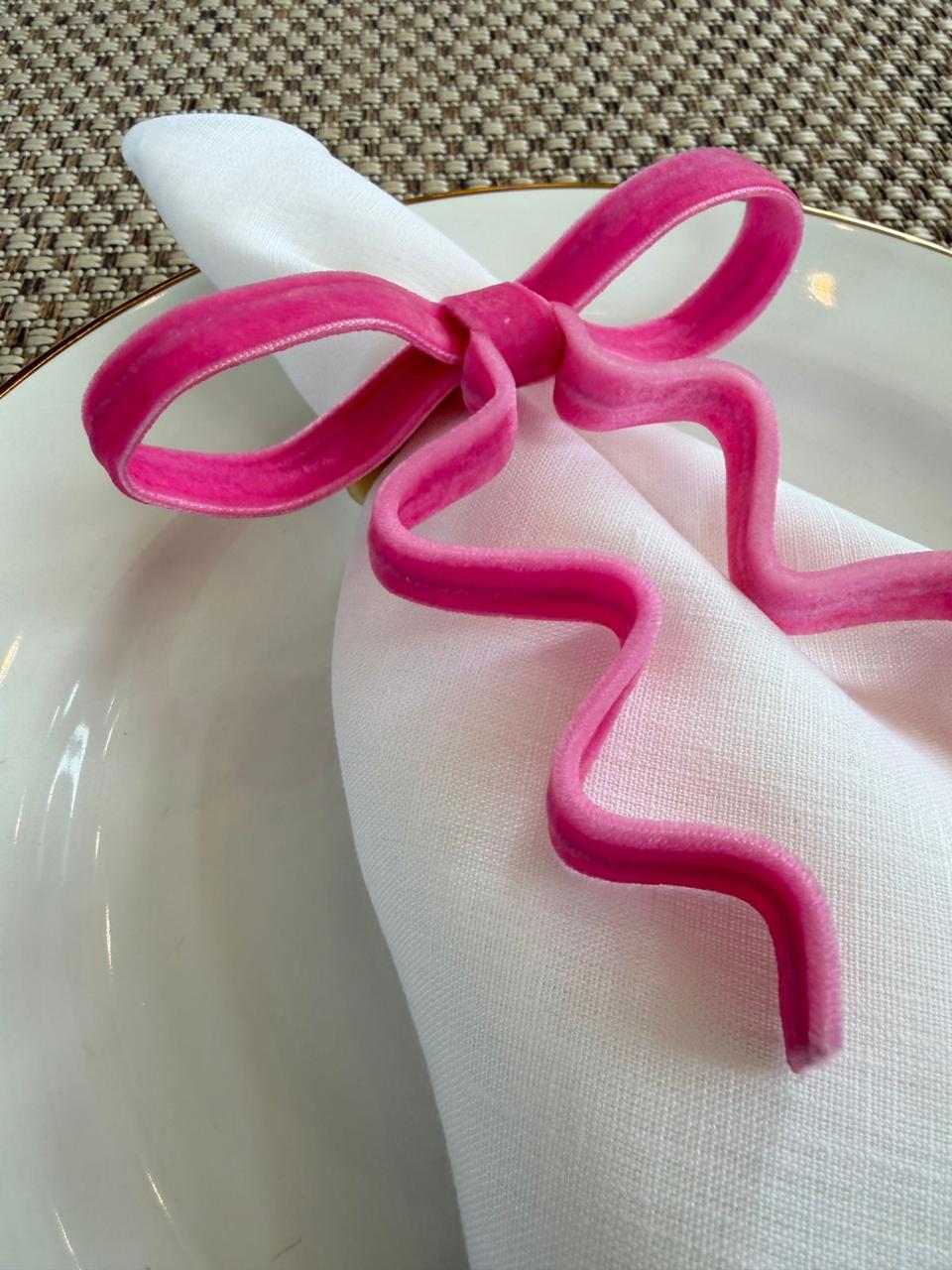 Porta Guardanapo Laço Rosa Iorgurte