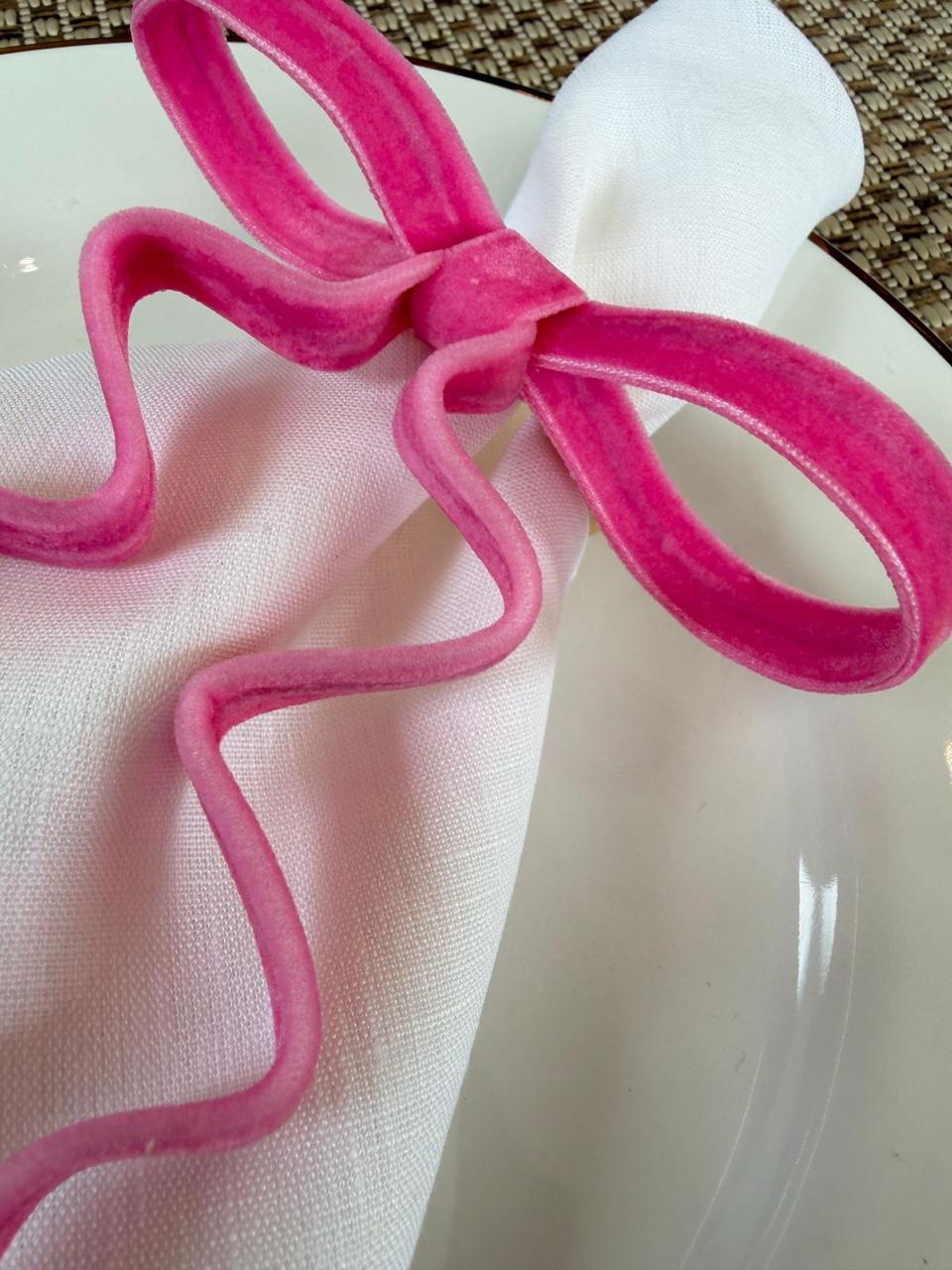 Porta Guardanapo Laço Rosa Iorgurte