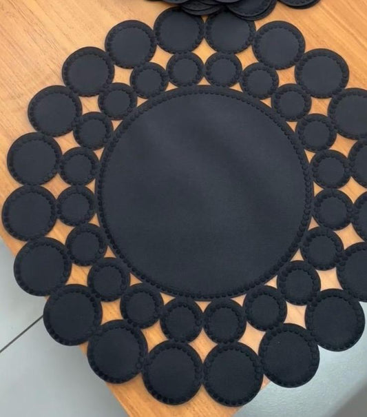 Jogo Americano Esfera - Preto