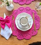 Lugar Americano Crochê Pink