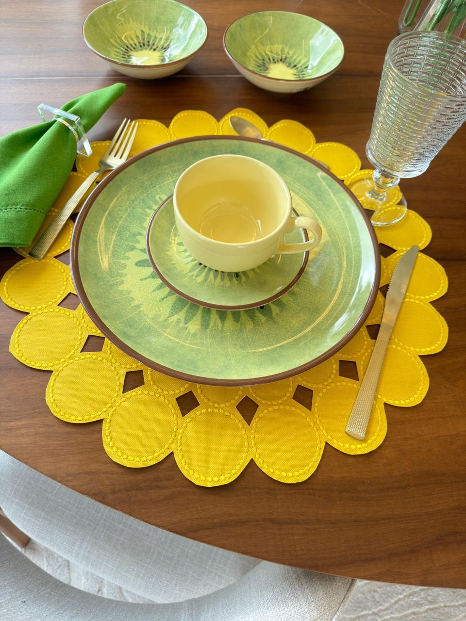 Jogo Americano Esfera Amarelo