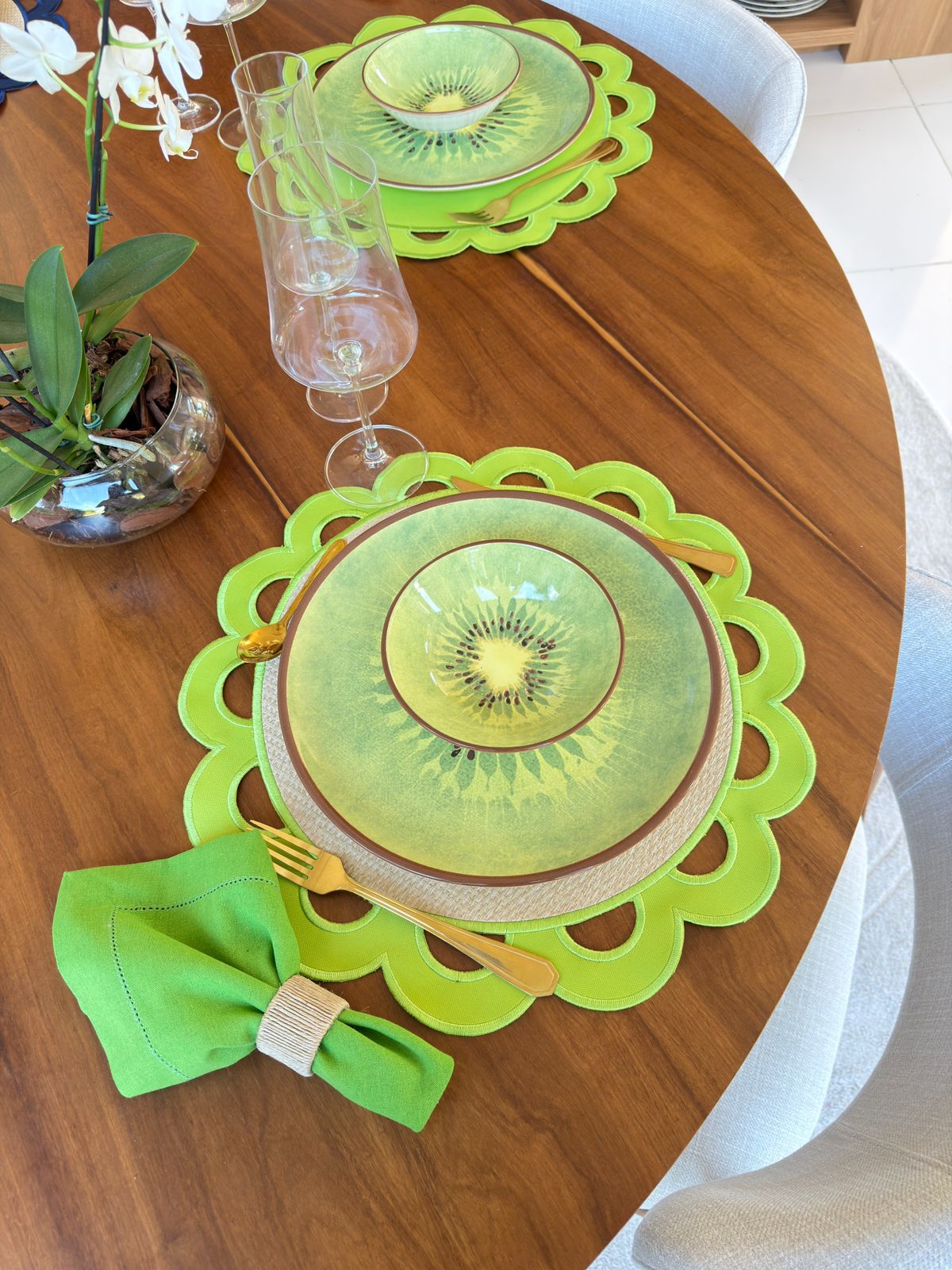 Lugar Americano Olive Verde