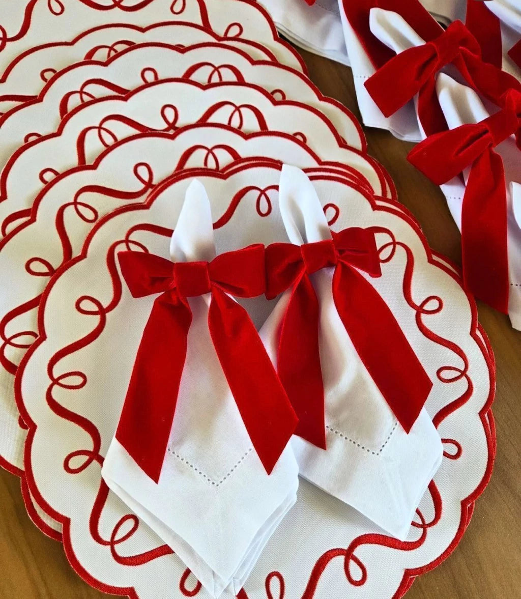 Jogo Americano Waves Vermelho